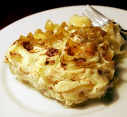 Healthy Peaches n' Cream Kugel
