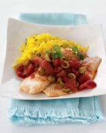 Tilapia Veracruz with Cilantro Rice