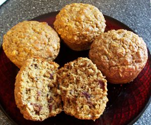 Cranberry Apple Whole Wheat Muffins
