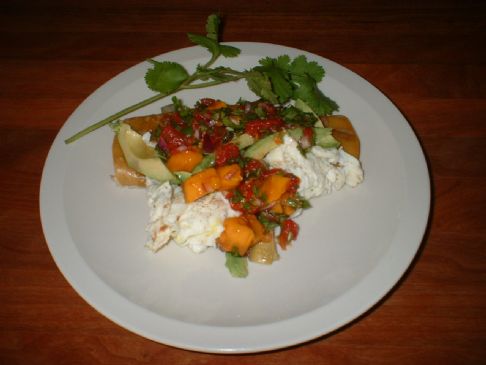 Image of Low Fat Huevos Rancheros With Mango Salsa, Spark Recipes