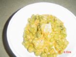 Mattar Panir with chives