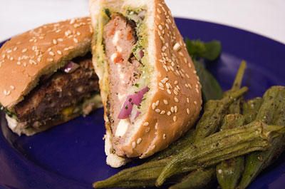 Image of Gourmet Stuffed Burger, Spark Recipes