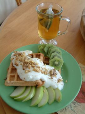Mel's Oatbran apple cinnamon waffles