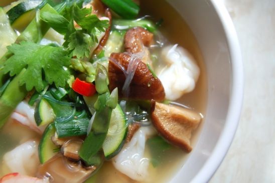 Image of Bean Thread Noodle Soup With Prawns And Vegetables, Spark Recipes