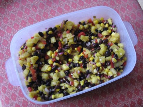 Pineapple, Black Bean & Corn Salsa
