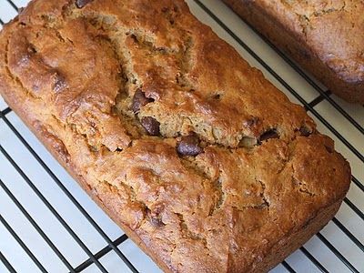 Peanut Butter and Banana Bread with Chocolate Chips