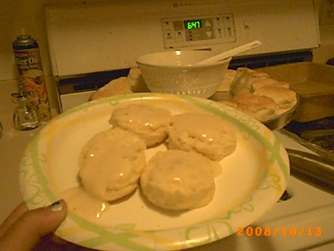 easy healthy bisquits & Gravy