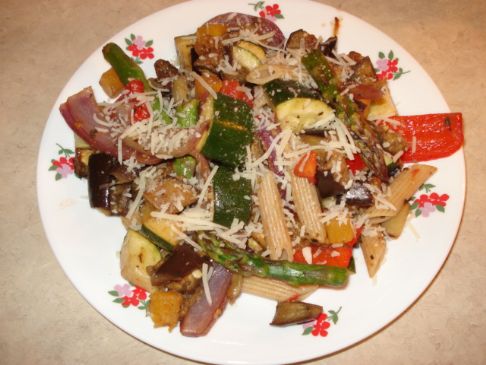 Image of Roasted Vegetables W/ Balsamic Vinegar & Penne, Spark Recipes