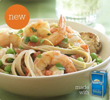 lemon shrimp and fettuccine