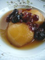 Image of Pears Poached In Earl Grey Tea With Dried Fruit, Spark Recipes