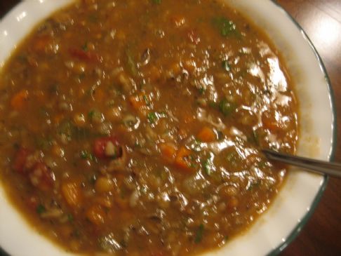 Image of Lentil Vegetable Soup With Wild Rice, Spark Recipes