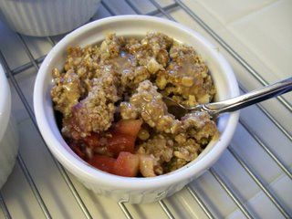 Image of Dessert  -baked Strawberry Apple Crumb With Caramel Drizzle, Spark Recipes