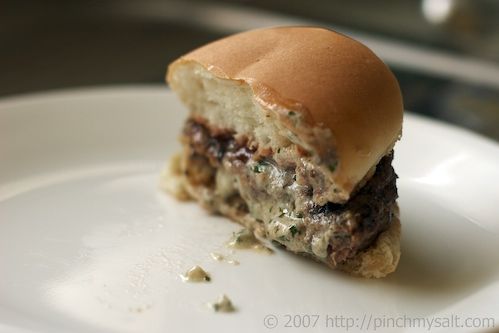 Herb Cream Cheese- Stuffed Tukey Burger