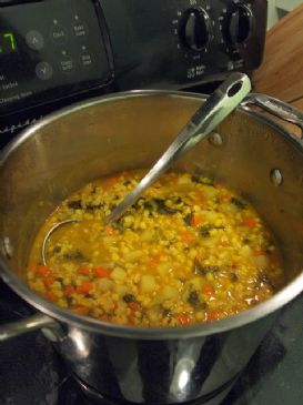 Curried Barley Stew with Daal