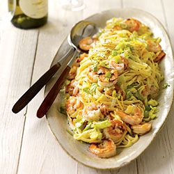 Leeky Linguini With Shrimp