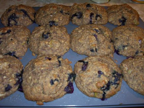 Image of Apple, Banana, Berry, Applesauce, Oatmeal Muffins, Spark Recipes