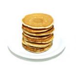 Triple Flax Meal Pancakes w/ Buleberry & Bannana
