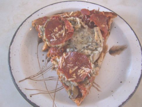 WW Turkey pepperoni pizza