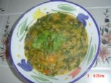 Spinach 'n lentils soup