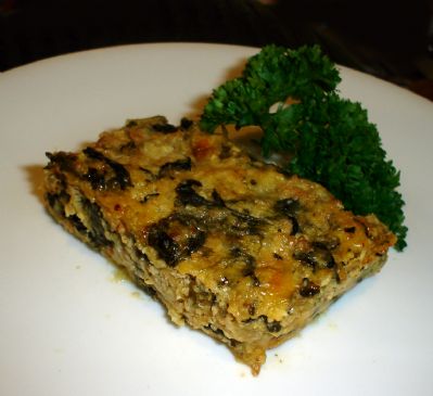Cottage Cheese Crustless Quiche with Spinach & Turkey Sausage