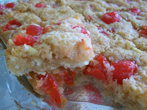 White Chocolate Maraschino Bars