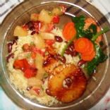 Grilled chicken with pineapple salsa and rice