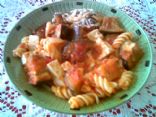 Eggplant, Tofu and Pasta bake