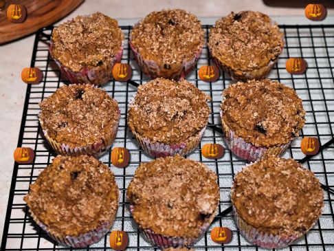 Image of Whole Grain Banana Pumpkin Blueberry Muffins, Spark Recipes