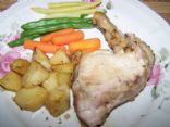 Roasted Chicken Legs and Potatoes