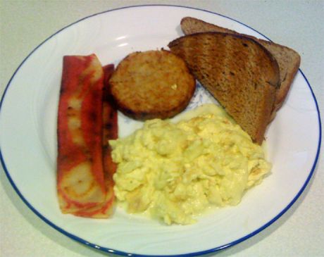 Healthy Diner Style Vegetarian Breakfast: Eggs,