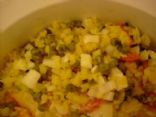 Zucchini and yellow rice mock lasagna