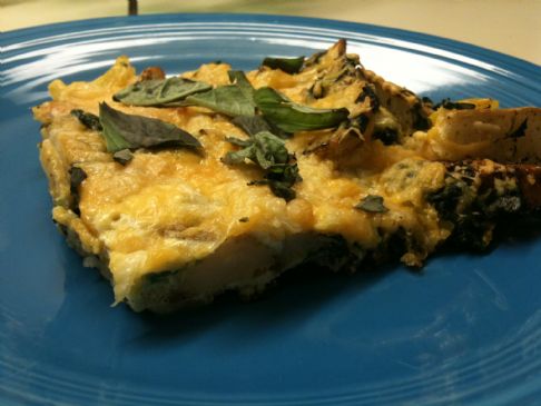 Spinach Potato Frittata “Pizza”