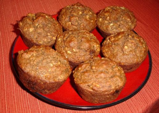 Banana Oatmeal Muffins with Flax Seeds & Walnuts