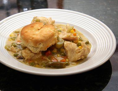 Image of Crockpot Chicken W/ Healthy Bisquick Biscuits, Spark Recipes