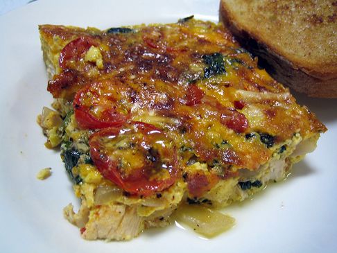 Crustless Chicken & Spinach Quiche