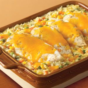 Image of Campbell's Cheesy Chicken & Rice Casserole, Spark Recipes
