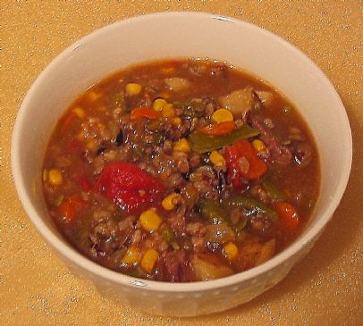 Image of Savory Beef Vegetable Soup With Wild Rice, Spark Recipes