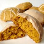 Iced pumpkin cookies